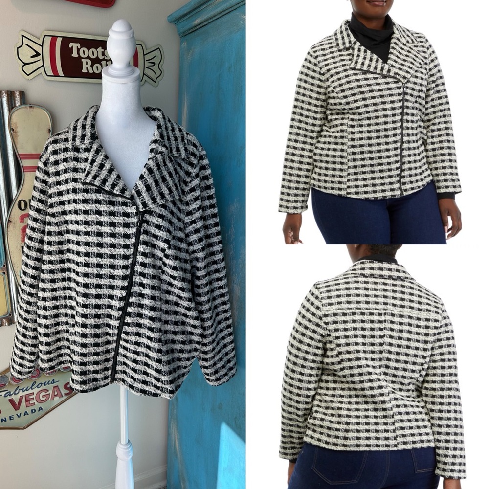 Cupio Plaid Moto Jacket